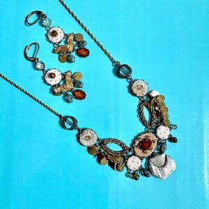 Ayala Bar artisan handcrafted necklace and matching earrings SET !